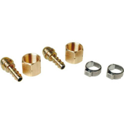 KIT 2 RACCORDS TETINE D6.3mm ECROU 3/8