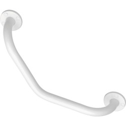 BARRE APPUI COUDEE 0m40 ACIER BLANC