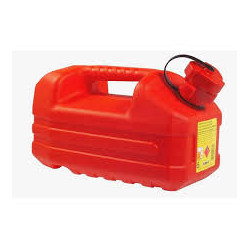 JERRYCAN HYDROCARBURES PLASTIQUE ROUGE 5L
