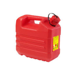 JERRICAN HYDROCARBURE PLASTIQUE ROUGE 10L