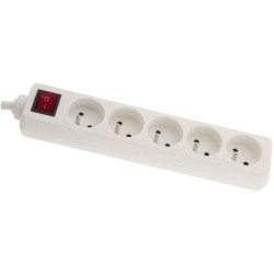 BLOC 5x2P+T CORDON 1m INTER VOYANT BLANC