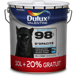 PHASE AQUEUSE 98% MAT BLANC BW 10L+20% TEINTEE