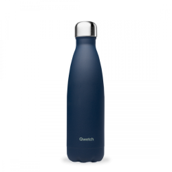 BOUTEILLE ISOTHERME GRANITE BLEU NUIT 500ml QWETCH