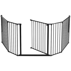 PROTECTION POELE 5 VOLETS ARTICULES NOIRE 278x71cm