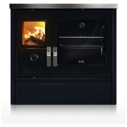 CUISINIERE A BOIS DEVILLE 8 KW MELISSE 90 BLEU