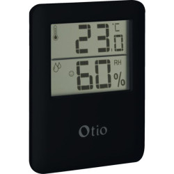 THERMOMETRE HYGROMETRE MAGNETIQUE NOIR