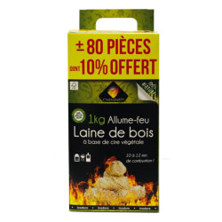 ALLUME FEU LAINE DE BOIS NATUREL 1KG