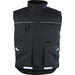 GILET MULTIPOCHES RIPSTOP NOIR TAILLE TM
