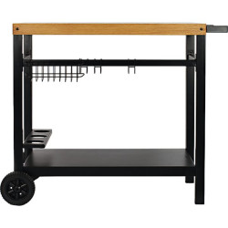 DESSERTE PLANCHA NOMAD NOIR/BOIS 85x80x81cm