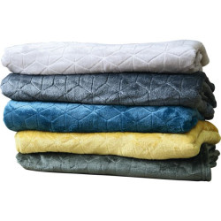 PLAID POLAIRE JACQUARD 130X170 CM LIN