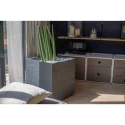 BAC CARRE GRAPHIT 49.5x49.5x49.5cm 57L BLANC
