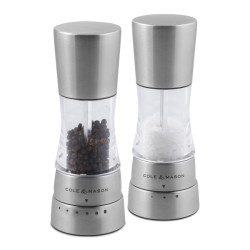 Coffret sel et poivre Mini Derwent inox 160 mm
