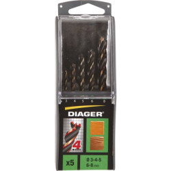 KIT DIAGER PERCAGE TERRASSE FORET 4MM + FRAISOIR