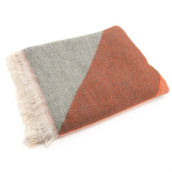 PLAID ALICE GRIS / TERRACOTTA 130X170