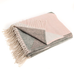 PLAID ALICE GRIS / ROSE 130X170