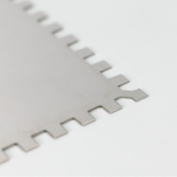 PLATOIR A COLLE INOX 28X12 MONTURE ALU DENTS 6X6MM