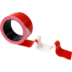 RUBAN SIGNAL. 50mm 100m ROUGE/BLANC