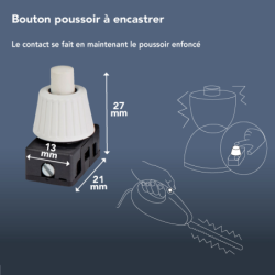 POUSSOIR ENCASTRER 2A 250V SB