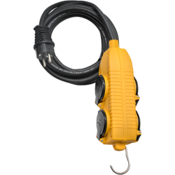 ADAPTATEUR 2m FICHE 30ma POWERBLOCK 4 PRISES/CLAPE