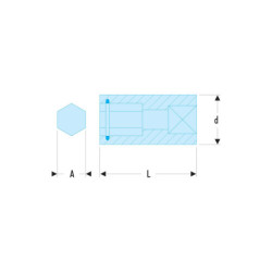 DOUILLE 1/4 PORTE EMBOUT 6.35mm FACOM R.235