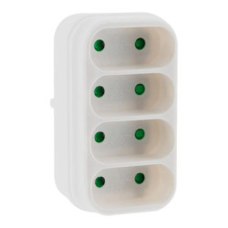 QUADRIPLITE 2P 6A FACADE BLANC