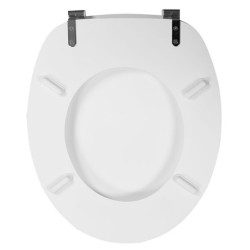 ABATTANT CASUAL LINE WOODY BLANC CH.INOX
