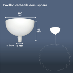 PAVILLON METAL ROND D.100MM NOIR