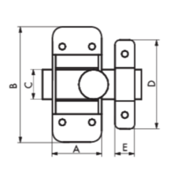 TARGETTE PLATE 40mm AZ SB