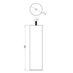 PIED CYL. H150 D68 HETRE BRUT