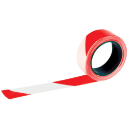 RUBAN SIGNALISATION ROUGE/BLANC 50mm-500m