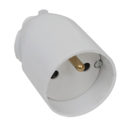 FICHE FEMELLE DOUILLE D4.8MM AVEC ECLIPSE BLANC