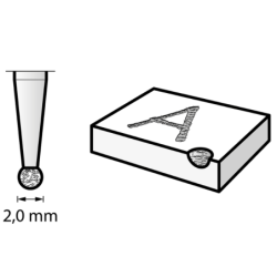 POINTE DIAMANTEE D2mm DREMEL SB2