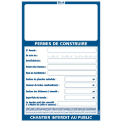 PANNEAU PERMIS DE CONSTRUIRE 1200x800mm