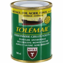 PEINTURE ANTIROUILLE TOLEMAIL VERT G.. SATIN 100ml