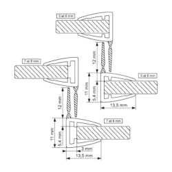 JOINT COTE COUL. DOUCHE 5/8mm 2x1.95m SB