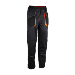 PANTALON PRAGUO POLY/COTON GRIS/NOIR TM