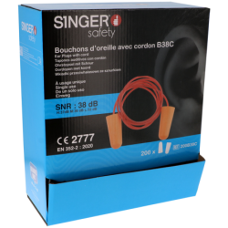 BOUCHON OREILLES PU + CORDON BTE 200