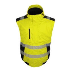 BLOUSON HIVI BRAVO ORANGE FLUO/MARINE T05