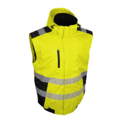 BLOUSON HIVI BRAVO ORANGE FLUO/MARINE T05