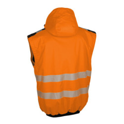 BLOUSON HIVI BRAVO ORANGE FLUO/MARINE T05