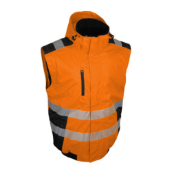 BLOUSON HIVI BRAVO ORANGE FLUO/MARINE T05