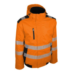 BLOUSON HIVI BRAVO ORANGE FLUO/MARINE T05