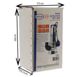 POMPE RELEVAGE MONO INOX EAUX CHARGE 750W 24M3/H
