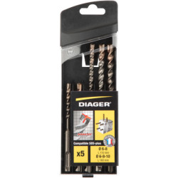 FORET BETON BOOSTER+ 3T SDS+ COFFRET 5