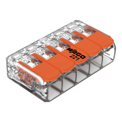 CONNECTEUR WAGO 2 CONDUCTEURS A CLIQUET BTE 100