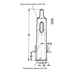 DOUILLE RÉDUCTION CÔNE MORSE CM4-CM3