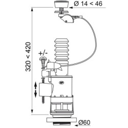 MECANISME WC WIRQUIN NF A CABLE 3/6L COMPACT MW2