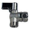 ROBINET D ARRET EQUERRE 1/4 TOUR LAITON CHROME