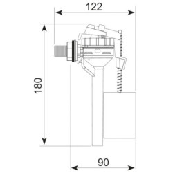ROBINET TOPY ALIMENTATION LATERALE EMBOUT LAITON