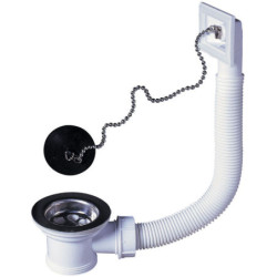 BONDE EVIER D50 GRILLE INOX AVEC TROP PLEIN